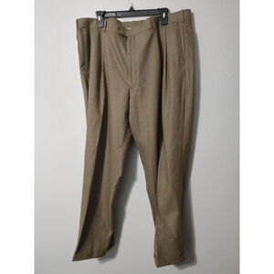 Men's Kenneth Roberts Platinum Wool/Cashmere Tan/Brown Dress Pants Waist 42x29
